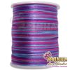 Cordão de Cetim, Fio de Seda, Rabo de Rato Mesclado Azul e Roxo 1mm