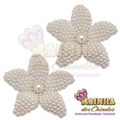 Flor de Pérola Branca (Par)
