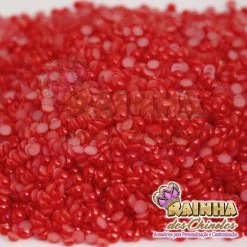 Meia Pérola ABS Vermelha 4mm