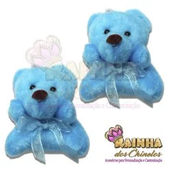 Ursinho de Pelúcia Pequeno Azul (Par)