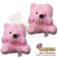 Ursinho de Pelúcia Pequeno Rosa (Par)
