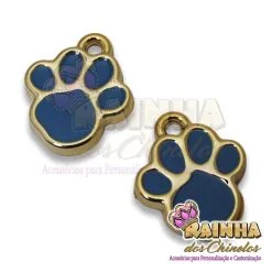 Pingente ABS Patinha Azul (Par)