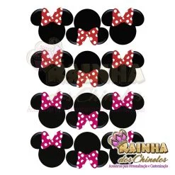 Apliques Sublimados Minnie 004 (Par)