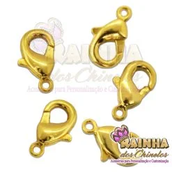 Fecho Lagosta Dourado 15mm