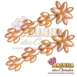 Cabedal Lateral Folhagem Perolada 1ª Linha (Par)