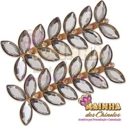 Cabedal Lateral Folhas Cristais 1ª Linha (Par)