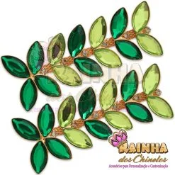 Cabedal Lateral Folhas Verdes 1ª Linha (Par)