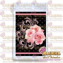 Saquinho de Tecido Sublimado Flores 002