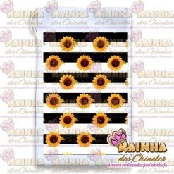 Saquinho de Tecido Sublimado Flores 022