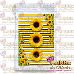 Saquinho de Tecido Sublimado Flores 023