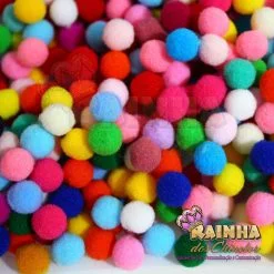 Pom Pom  Colorido 10mm  (100 unidades)
