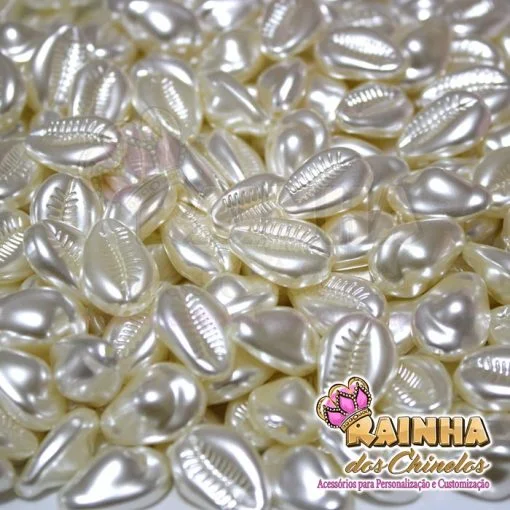 Búzios ABS Perolado 12x16mm com Furo