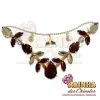Cabedal em V Correntinha Íris Caramelo 1ª Linha 2