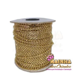 Fio de Strass Dourado SS12, Strass Dourado