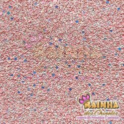 Lonita Glitter Grosso Flocado Rosa Bebê