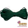 Cordão de Cetim, Fio de Seda, Rabo de Rato Liso Verde Escuro 1mm 03