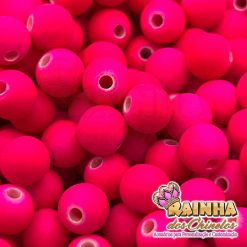Pérola Emborrachada Neon Pink 8mm 2
