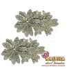 Aplique de Tecido Flor Tripla Cristal (Par)